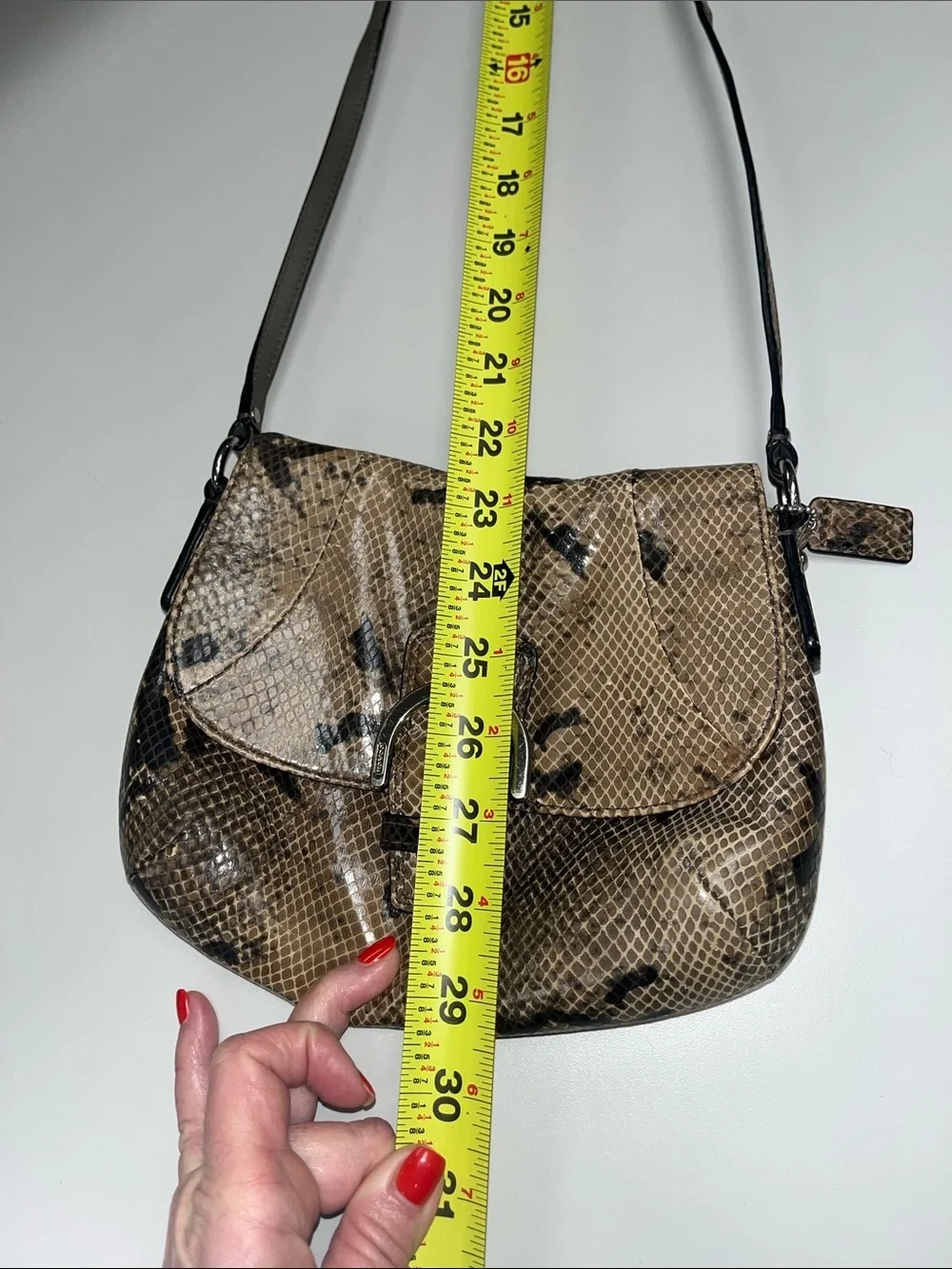 Coach Vintage Soho Leather Snake -Python Print Crossbody Bag